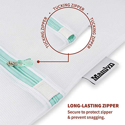 Mamlyn Mesh Laundry Bag for Delicates, Wash Bag for Underwear and Lingerie, Makeup Organizer Bag (3 Medium, 3 Small) - size: 3 Medium, 3 Small