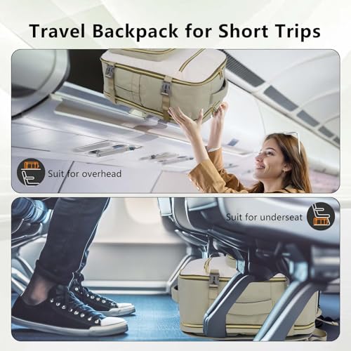 Travel Laptop Backpacks, 30L Carry On Backpack with 3 Packing Cubes, Travel Backpack for Women Airline Approved, Overnight Weekender Backpacks (Green) - color: Green