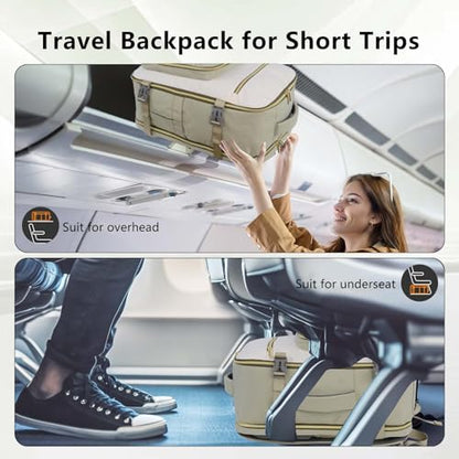 Travel Laptop Backpacks, 30L Carry On Backpack with 3 Packing Cubes, Travel Backpack for Women Airline Approved, Overnight Weekender Backpacks (Green) - color: Green