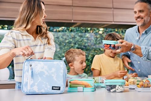 PackIt Freezable Classic Lunch Box, Blue Sky, Built with EcoFreeze Technology, Collapsible, Reusable, Zip Closure With Zip Front Pocket and Buckle Handle, Perfect for School Lunches - color: Blue Sky