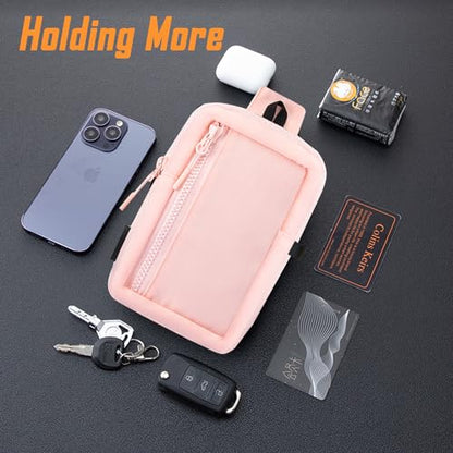 USHAKE Small Crossbody Bags for Women Men - Mini Sling Bag for Traveling and Hiking - color: Pink