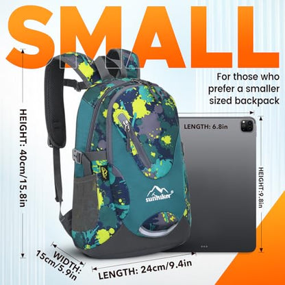 sunhiker Small Hiking Backpack Women Men 20L Lightweight Travel Backpack Daypack Casual Backpack For Cycling Outdoor Camping - color: Green Camo