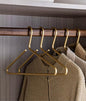 Premium Matte Gold Aluminum Coat Hangers 6 Piece Set, 16.5” Extra Smooth & Durable Metal Shirt Dress Hanger,Aluminum Alloy Hanger,Clothing Support,Clothing Hang - style: Golden Elegant Hanger（6）