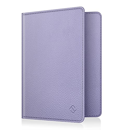 FINTIE Passport Holder, Slim Travel Wallet RFID Blocking Card Case Cover Passport Cover Protector Essentials with Credit Card Slots for Women/Men | Slim - color: Lilac Purple