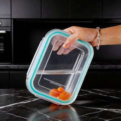 Liuruiyu Glass Food Storage Containers with Lids, 8 Pack Meal Prep Containers, Airtight Bento Boxes with Leak Proof Locking for Microwave, Oven, Freezer and Dishwasher, BPA Free（5oz to 36oz） - color: 8 Pack-(5-35oz)