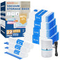 HOUSE DAY 22 Pack Vacuum Seal Bags For Clothing Travel, Vacuum Bags With Electric Pump, Vacuum Sealer Bag for Clothes, Comforters, Blankets, Pillows, Moving (4XL/4L/4M/4S/2S Roll/2XS Roll/2XXS Roll) - size: 22 Pack-E PUMP