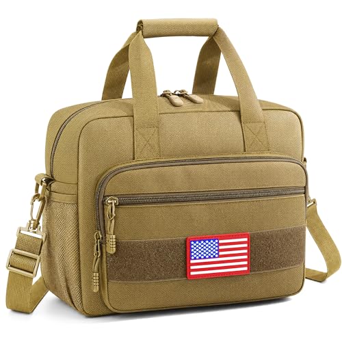 Insulated Lunch Bag & Lunch Box for Men Women - Soft Adults Reusable Portable Tactical Coolers for Work, Picnic, Travel, Beach (Brown, 8.5L) - color: Brown, size: 8.5L