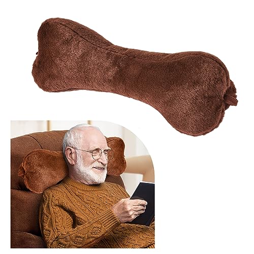 Head Pillow for Recliner Chair，for Sofa, Recliner Neck Pillow, Bone Couch Neck Pillow (Brown) - color: Brown