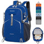 45L Lightweight Packable Backpack – Durable Foldable Daypack for Travel, Hiking, and Gym (Blue) - color: 45l-blue