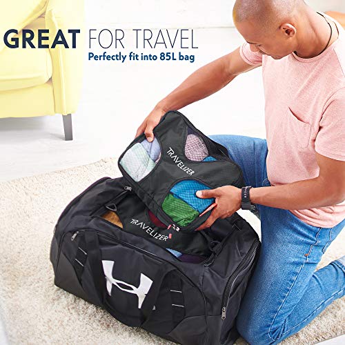 Travel Packing Cubes 5 pcs Luggage Organizer Set for Bag & Suitcase - color: Anthracite