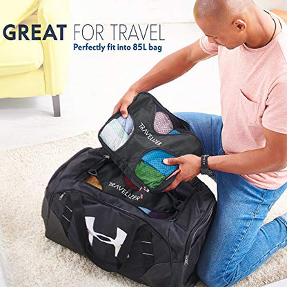 Travel Packing Cubes 5 pcs Luggage Organizer Set for Bag & Suitcase - color: Anthracite