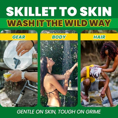 Uncle Todd's Wild Wash Biodegradable Soap, Camping Soap Ideal for Dishes, Body, Hands, and Clothes - 4oz, Sage Scent