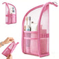 Standing Toiletry Bag, Portable Lightweight Travel Toiletry Bag (Pink) - color: Pink