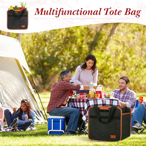FuWeave 2 Pack Wine Carrier 6 Bottles Tote Reusable Wine tote Bags Insulated Grocery Bags for Christmas Travel, Camping and Picnic(Brown,8.07" X 29.5" X 30.5") - size: 8.07" X 29.5" X 30.5"