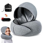 Travel Neck Pillows for Airplanes – Sleep Comfortably on Long Flights, Roadtrips, Home or Office. All-in-One Travel Sleep Kit with Hood, Eyemask and Earplugs