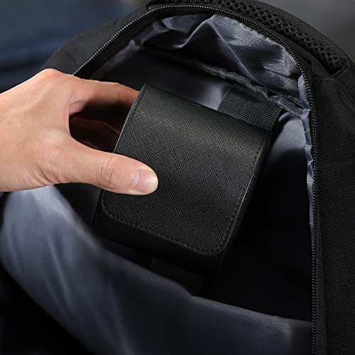 ROSELLE Watch Case for Men and Women with Suede Lining - Watch Roll Travel Case - Storage Organizer and Display(Black Cross-1 Slot) - color: Black-1