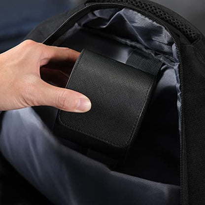 ROSELLE Watch Case for Men and Women with Suede Lining - Watch Roll Travel Case - Storage Organizer and Display(Black Cross-1 Slot) - color: Black-1