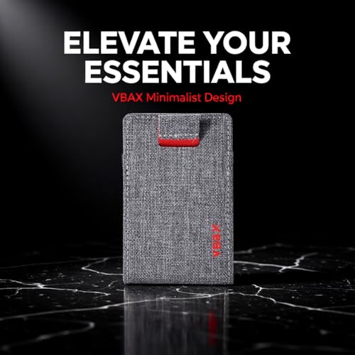 RFID Minimalist Slim Wallet for Men and Women, Holds Up to 12 Cards, Cash, Key Thin and Lightweight Credit Card Holder, Grey Ballistic Nylon - color: Grey Canvas