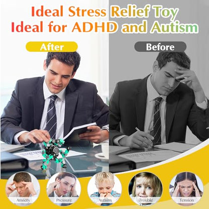Gokeey 5 Pcs Transformable Fidget Spinners Toys for Kids and Adults, Stress Relief Sensory Toys for Boys and Girls Fingertip Gyros for ADHD Autism Quiet Airplane Travel Toys Essentials Party Favors - style: fidget toys 5pc
