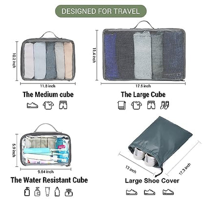 MOLNIA 50L Expandable Travel Backpack for Men Women, Carry On Backpack Airline Approved, Suitcase Backpack with Packing Cubes, Water Resistant Luggage Backpack Daypack Weekender Bag, Black - color: Black With Packing Cubes, size: X-Large