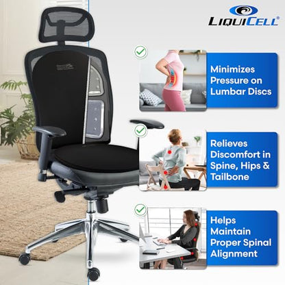 ERGO21 Lumbar Pillow Lower Back Support Cushion for Back Rest, Good Posture, Spine Pain, Long Sitting Hours at Chair, Office, Car Seat, Wheelchair, Large (18" W x 24”x 1.5”) - size: Lumbar Large - 24" x 18" x 1.5"