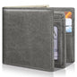 Artpaxy Mens Wallet Bifold Genuine Leather RFID Blocking Wallet for Men with 1 ID Windows 13 Card Holders 2 cash pockets 1 Gift Box - color: Dark Gray