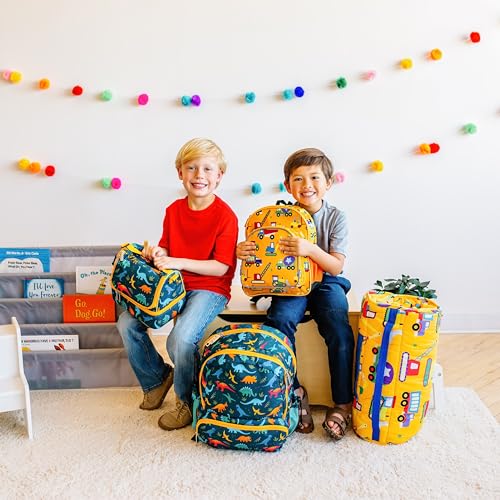 Wildkin Kids Two Compartment Insulated Lunch Bag – Keeps Food Hot or Cold, Easy-Clean Lining, Leak-Resistant & BPA-Free – Boys & Girls, Ideal for School, Travel & Daycare – Jurassic Dinosaurs - color: Jurassic Dinosaurs