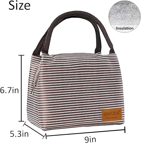 Lunch Bag 4PCS Cooler Foldable Lunch Tote Bag, Reusable Lunch Holder Insulated Container Picnic Bag for Men Women - color: 4PCS