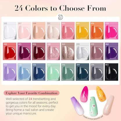 AzureBeauty Dip Powder Nail Kit with Electric Nail Drill 24 Colors Nude Pink Glitter Red Green Nail Powder Starter Kit with Dip Liquid Set Base Top Coat Activator Portable Manicure Essential Set - color: Bright Green Red