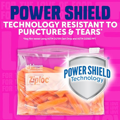 Ziploc Gallon Food Storage Slider Bags, Power Shield Technology for More Durability, 68 Count - size: 68 Count