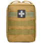 First Aid Pouch Empty Small, Tactical Molle EMT Pouch Compact Medical IFAK Rip Away Untility Bag Pouches - color: TAN
