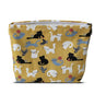 HAPPYHEIDI Canvas Pouch Travel Organizer, Brown Cats, Cotton Blend, Animal Print, Zipper Closure, 7.1x2.4x7 Inches - color: GR-Canvas-Brown Cats