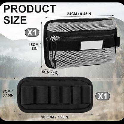 Aliceset Tactical Mesh Zipper Pouch and Elastic EDC Organizer Insert Panel, MOLLE Admin Pouch Modular EDC Tool Organizer Hook Back Utility Storage with Writeable ID Patch for Backpack Accessories
