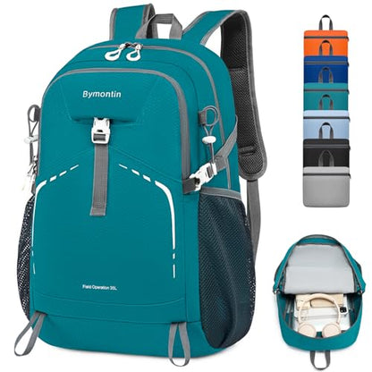 35L Lightweight Packable Backpack – Durable Foldable Daypack for Travel, Hiking, and Gym (Green) - color: 35l-green