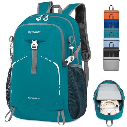 45L Lightweight Packable Backpack – Durable Foldable Daypack for Travel, Hiking, and Gym (Green) - color: 45l-green