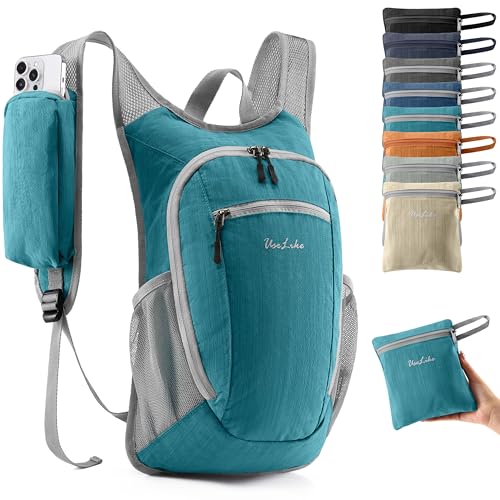 Uselike 10L Small Hiking Backpack Travel Daypack Lightweight Packable Back Pack for Women Men(Teal Blue) - color: Teal Blue