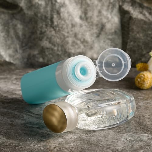 INSFIT 17 Pack Travel Bottles for Toiletries, TSA Approved 3oz 2oz Travel Size Toiletries, BPA Free Leak Proof Squeezable Silicone Tubes Travel Essentials for Shampoo Conditioner Lotion Soap - color: Blue