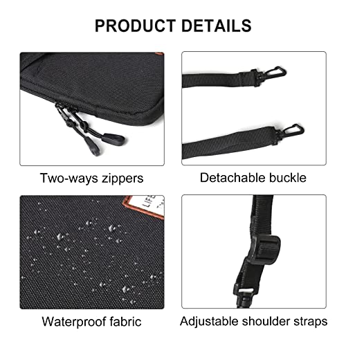 SEAFEW Mini Crossbody Bag Shoulder Bag for Men, Small Messenger Satchel Bag for Women - color: Black - Standard