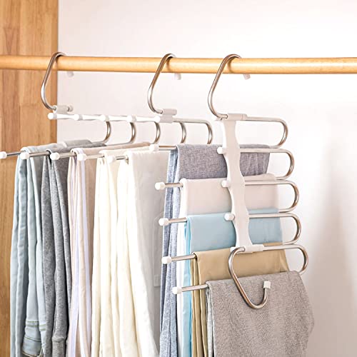 Kalimdor Pants Hangers 2 Pack Space Saving Metal Closet Organizer,Clothes Pants Hangers,Anti-Slip Design,Closet Organizers and Storage for Pants Jeans Skirts Scarf Legging - size: 2 Pack