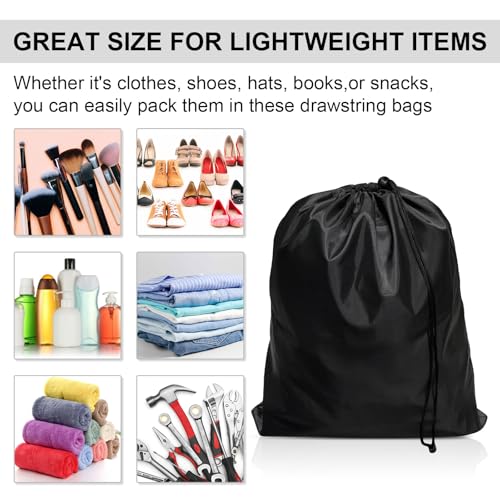 8-Pack Drawstring Bags with Toggle, Durable Nylon Backpack, Cinch Sack and Ditty Pouch for Gym, Sports, Travel, and Daily Use - size: 6 x 8 Inch