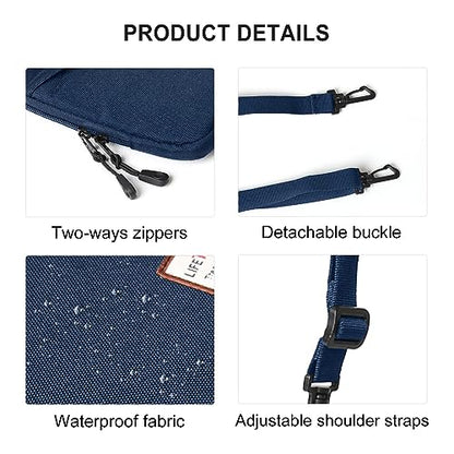 SEAFEW Mini Crossbody Bag Shoulder Bag for Men, Small Messenger Satchel Bag for Women - color: Dark Blue - Standard