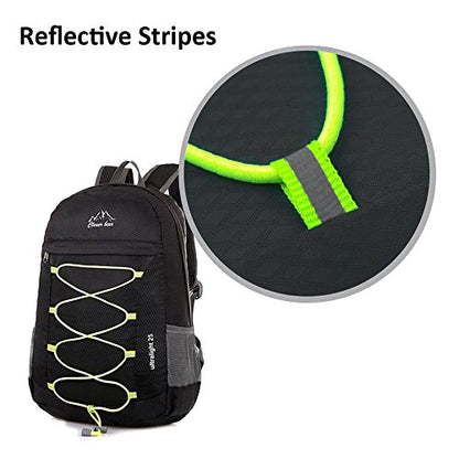 Outdoor Water Resistant Hiking Backpack - color: Black
