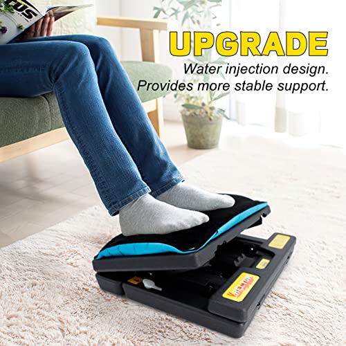 Foot Rest for Under Desk at Work,4-Section Height Adjustable,with Massage Roller and Thick Cushion,Ergonomic Foot Rest,for Car,Office,Computer,Gaming,Adjustable Metal Frame,All-Season Use - color: Soft Cushion- Yellow