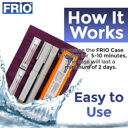 FRIO Cooling Wallet - Insulin Cooler for 45+ Hours of Stress Free On The Go - Red - Large - color: Red, size: Large