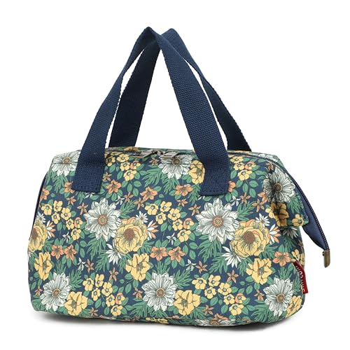 Makeup Bag Cosmetic Bag For Women Girl Travel Makeup Bag Toilet Bag Zipper Organizer Bag Waterproof - color: Corduroy Floral yellow