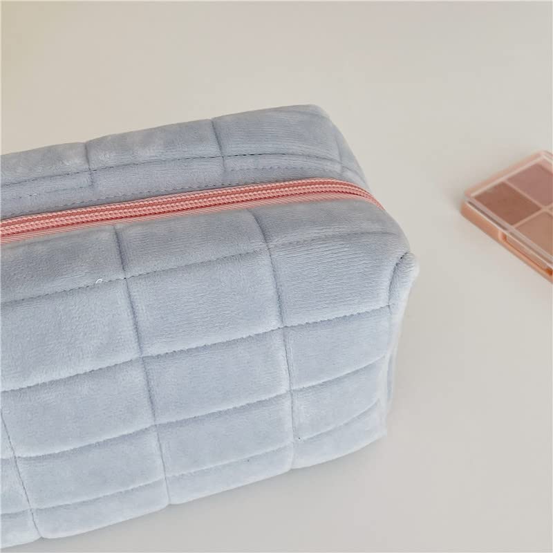 Small Cosmetic Bag Cute Makeup Bag Y2k Accessories Aesthetic Make Up Bag Y2k Purse Cosmetic Bag for Purse (blue) - color: blue