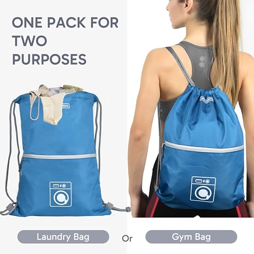 8 Set Expandable Compression Packing Cubes for Suitcases Travel Essentials Carry On Waterproof Storage Bag With Dry And Wet Separation Blue - color: Blue