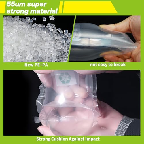 250 Count Packing Air Pillows for Shipping with Pump Inflatable Shipping Supplies Box Filler Alternative to Packing Peanuts Size 3.54" x 7.87" - color: 3.54" x 7.87", size: 250 Count