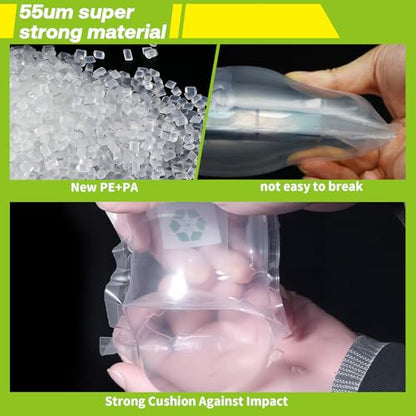 250 Count Packing Air Pillows for Shipping with Pump Inflatable Shipping Supplies Box Filler Alternative to Packing Peanuts Size 3.54" x 7.87" - color: 3.54" x 7.87", size: 250 Count