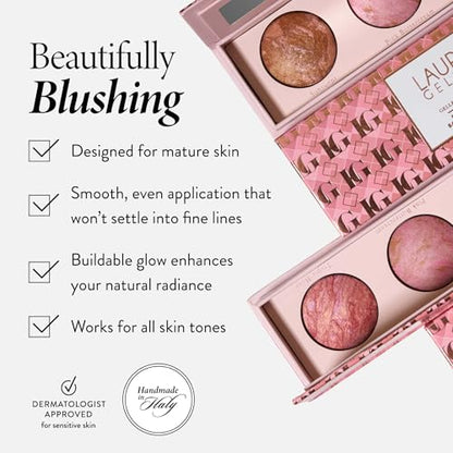 LAURA GELLER NEW YORK Geller's Greatest Blush Crush Baked Blush Trio - Sunswept, Pink Buttercream, Tropic Hues - Blush-n-Brighten Marbleized Blush Palette - All Skin Tones - color: Blush Trio